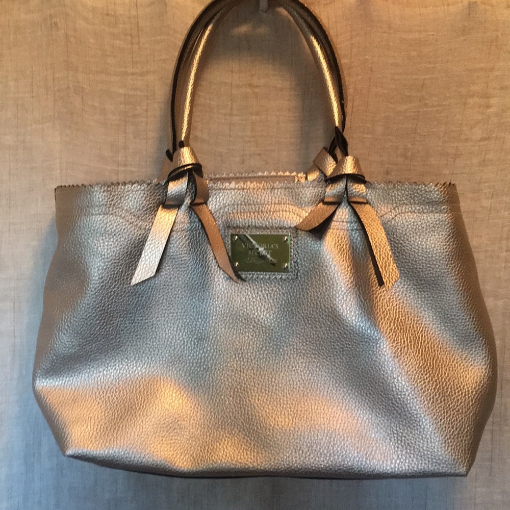 Victorias Secret Handbag.  Silver.  Gently used.